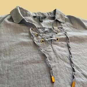 Light Blue Quarter Sleeve Blouse